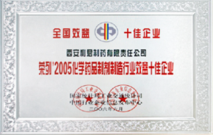 全國(guó)效益十佳企業(yè)